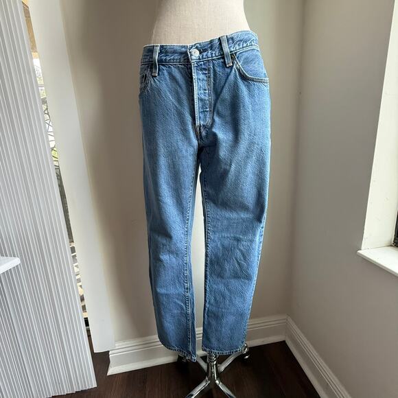 Levi’s 501 Original Fit Blue Jeans Button Fly Unisex 30x32 - Picture 4 of 10